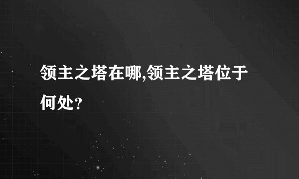 领主之塔在哪,领主之塔位于何处？