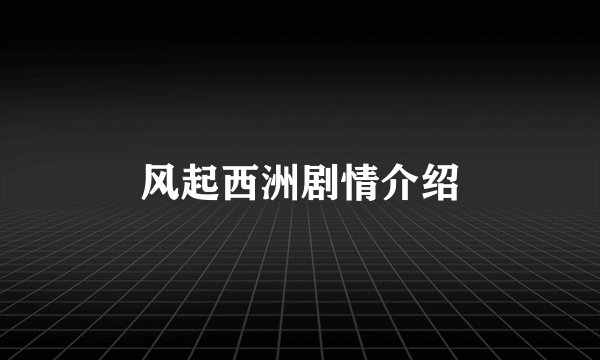 风起西洲剧情介绍