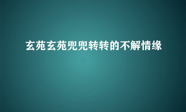 玄苑玄苑兜兜转转的不解情缘