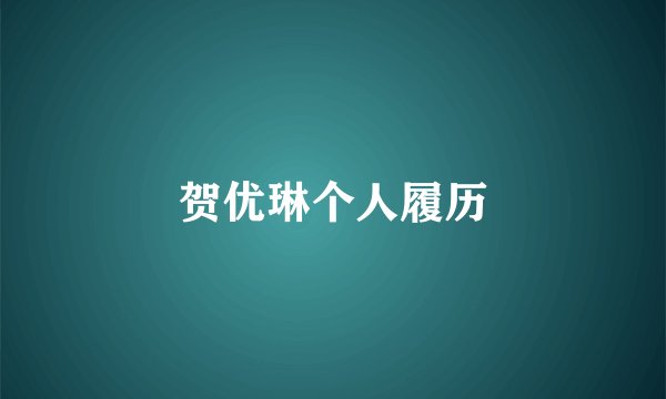 贺优琳个人履历