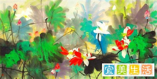 黄永玉坐拥万荷塘，画荷多绚烂，却败给无半亩荷田美女，画尽情爱
