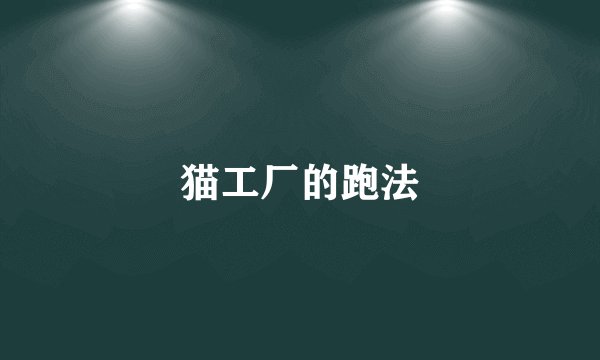 猫工厂的跑法