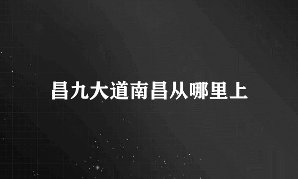 昌九大道南昌从哪里上