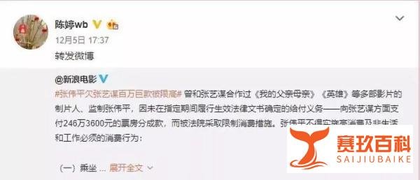 张伟平因欠张艺谋246万被限高，曾出品《英雄》的新画面影业怎么了？