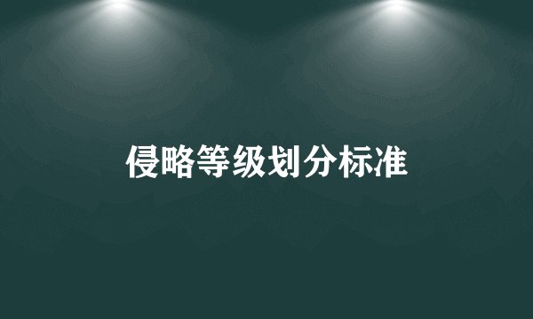 侵略等级划分标准