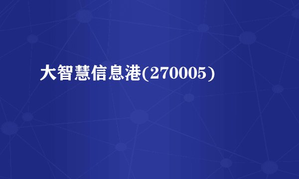 大智慧信息港(270005)