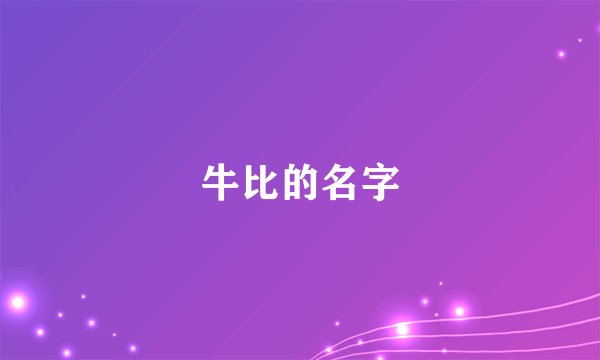 牛比的名字