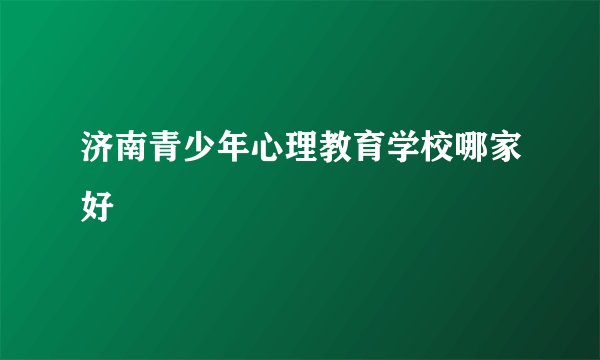 济南青少年心理教育学校哪家好