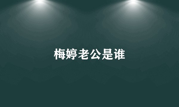 梅婷老公是谁