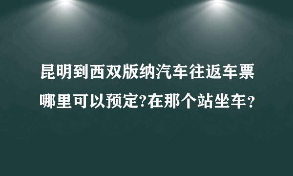 昆明到西双版纳汽车往返车票哪里可以预定?在那个站坐车？