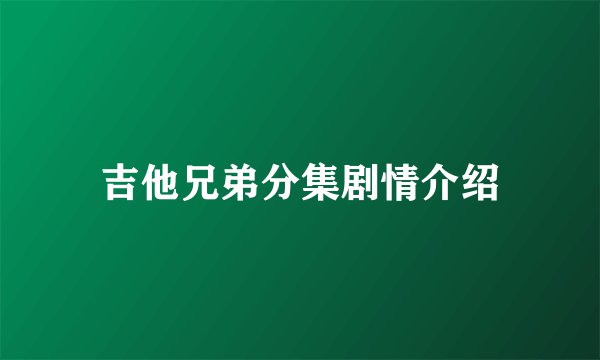 吉他兄弟分集剧情介绍