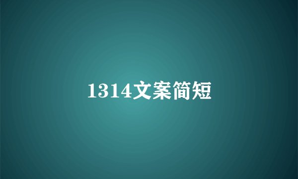 1314文案简短