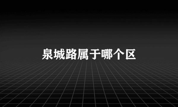 泉城路属于哪个区
