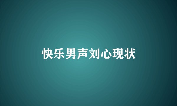 快乐男声刘心现状