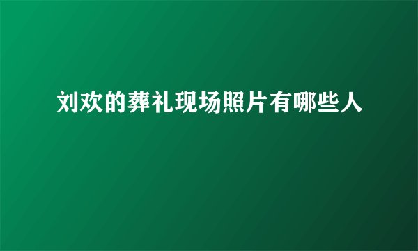 刘欢的葬礼现场照片有哪些人