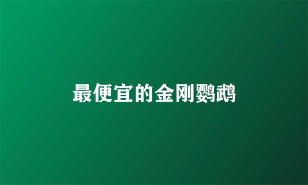 最便宜的金刚鹦鹉