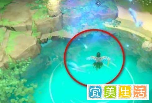原神怎么在常夜时调查池水