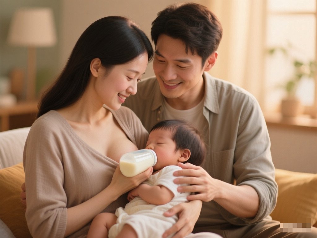 母亲涨奶涨的厉害孩子吃不下叫丈夫吃一天