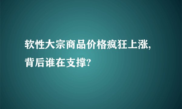 软性大宗商品价格疯狂上涨,背后谁在支撑?