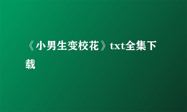 《小男生变校花》txt全集下载