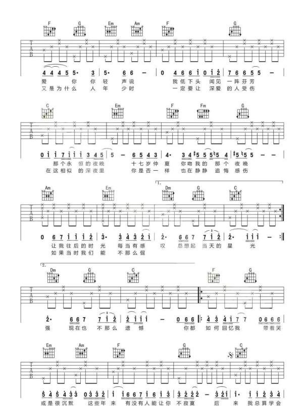 刘若英10首经典吉他弹唱歌曲(附吉他谱),后来的我们怎么样了