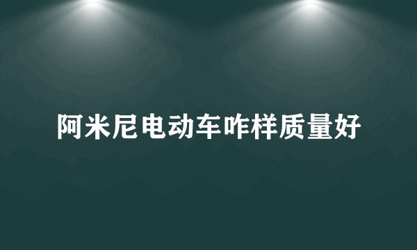 阿米尼电动车咋样质量好