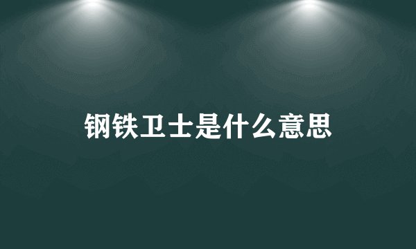 钢铁卫士是什么意思