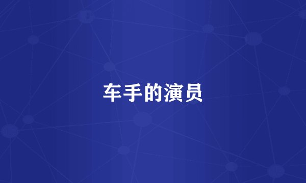 车手的演员