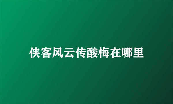 侠客风云传酸梅在哪里