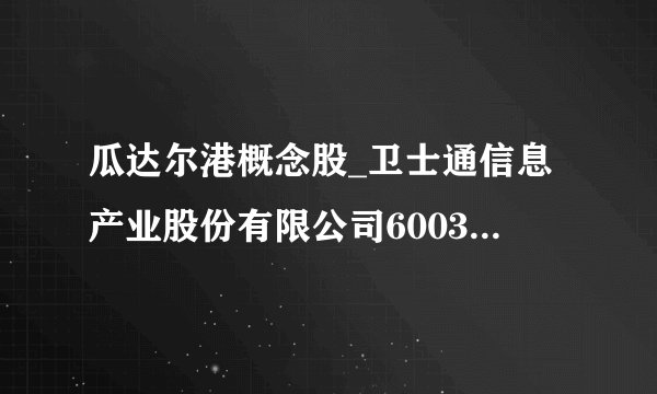瓜达尔港概念股_卫士通信息产业股份有限公司600308股吧
