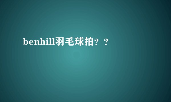 benhill羽毛球拍？？
