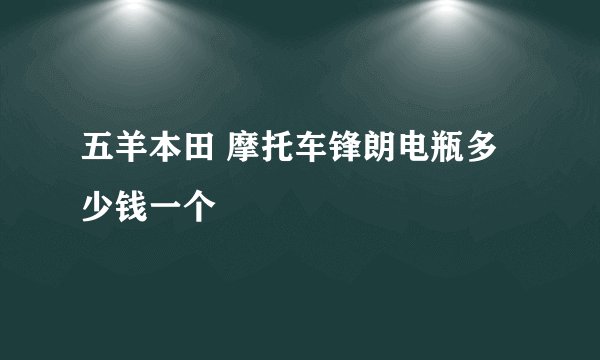 五羊本田 摩托车锋朗电瓶多少钱一个