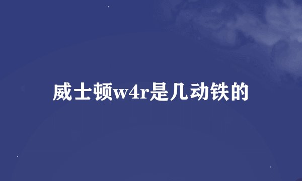 威士顿w4r是几动铁的