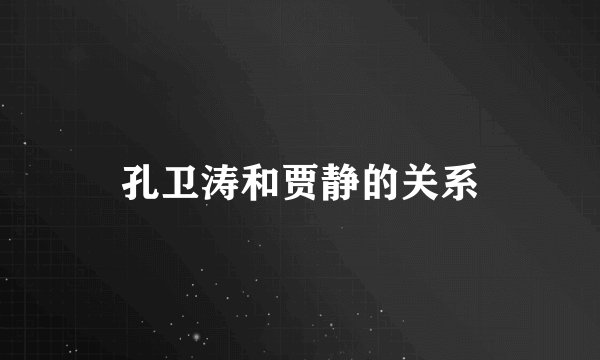 孔卫涛和贾静的关系