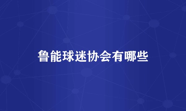 鲁能球迷协会有哪些