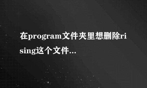 在program文件夹里想删除rising这个文件包就是删不掉，有什么办法能删掉吗？