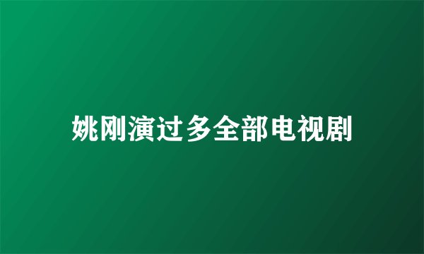 姚刚演过多全部电视剧
