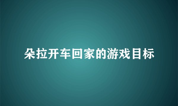 朵拉开车回家的游戏目标