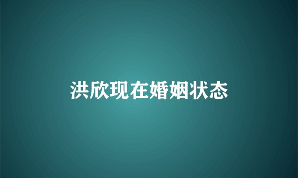 洪欣现在婚姻状态