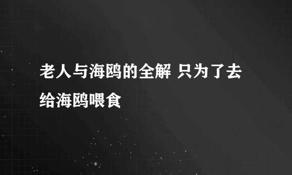 老人与海鸥的全解 只为了去给海鸥喂食