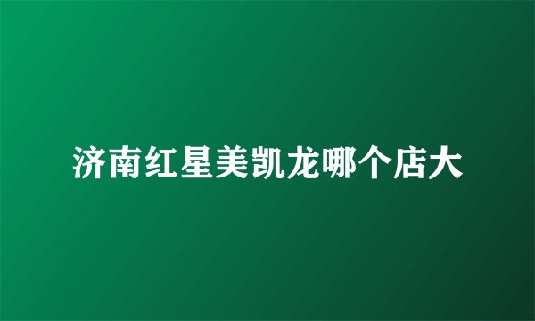 济南红星美凯龙哪个店大