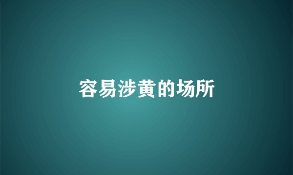 容易涉黄的场所