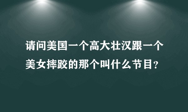 请问美国一个高大壮汉跟一个美女摔跤的那个叫什么节目？