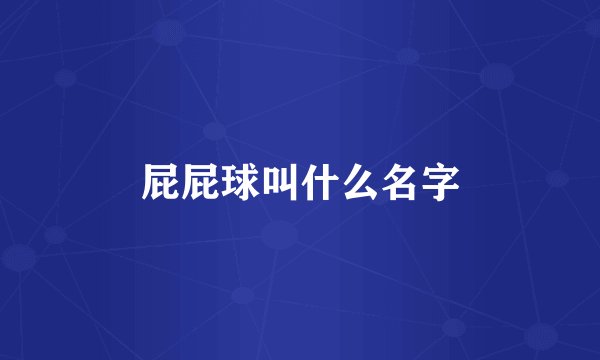 屁屁球叫什么名字