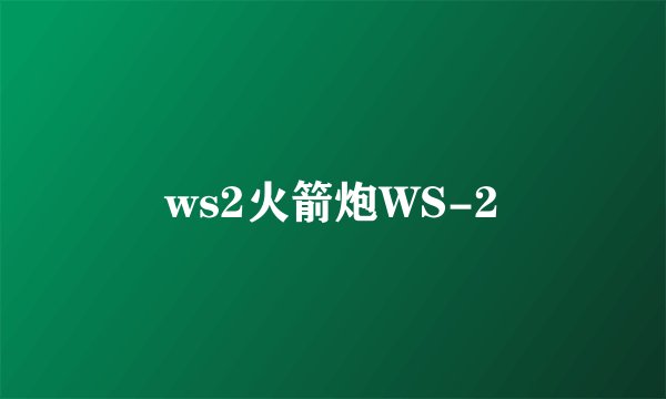 ws2火箭炮WS-2