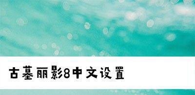 古墓丽影8中文设置