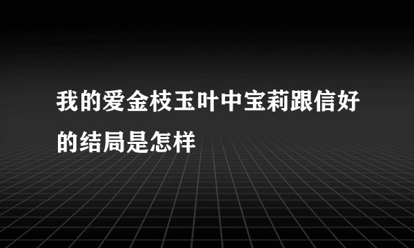我的爱金枝玉叶中宝莉跟信好的结局是怎样