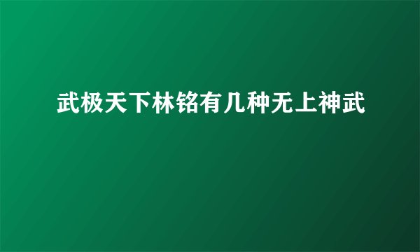 武极天下林铭有几种无上神武