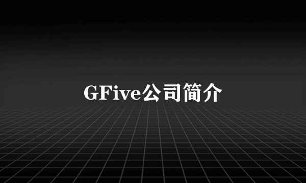 GFive公司简介