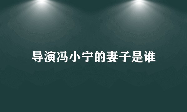 导演冯小宁的妻子是谁